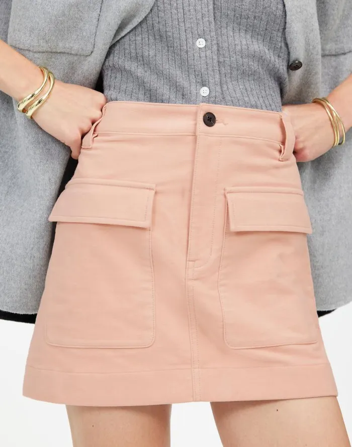 Women Utility Mini Skirt In Moleskin Pale Blush Madewell Skirts