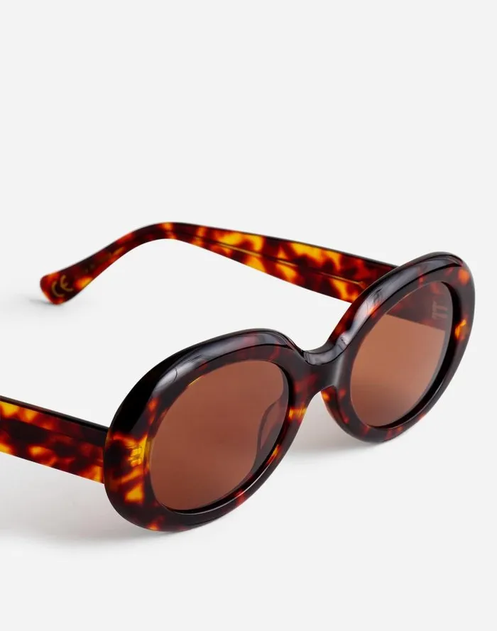 Women Valoma Chunky Oval Sunglasses Dark Tortoise Madewell Sunglasses