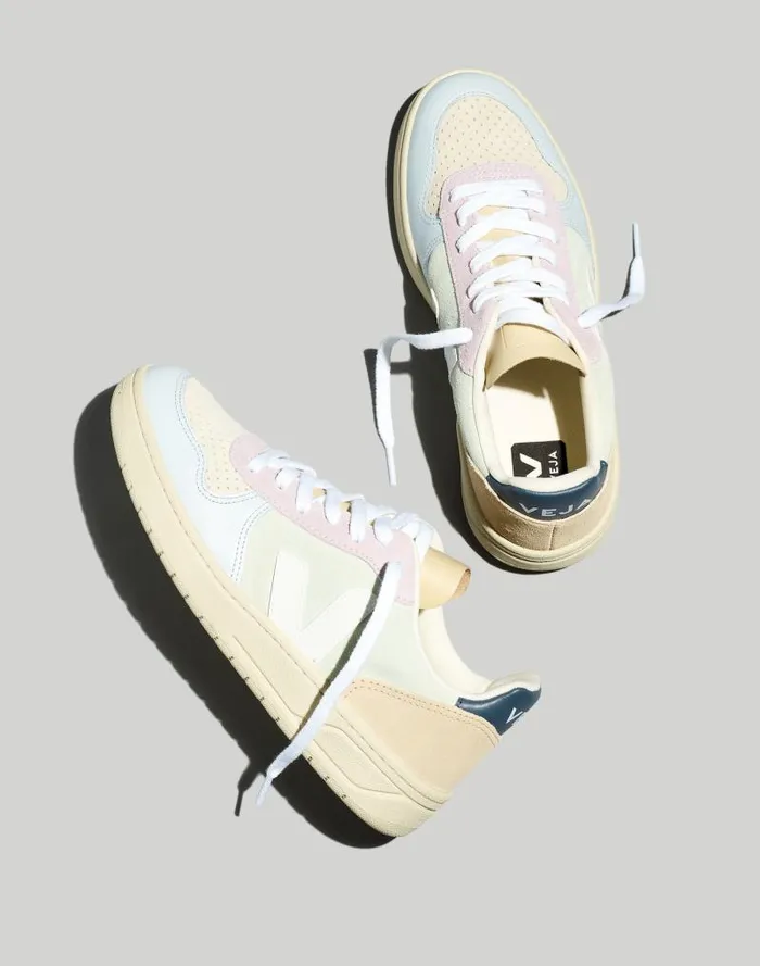 Women Veja Suede V10 Sneakers In Blue Jade White Multico Madewell Sneakers