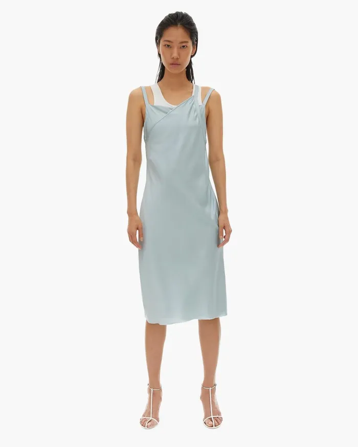 Women Velvet Double Strap Dress Foam Helmut Lang Dresses