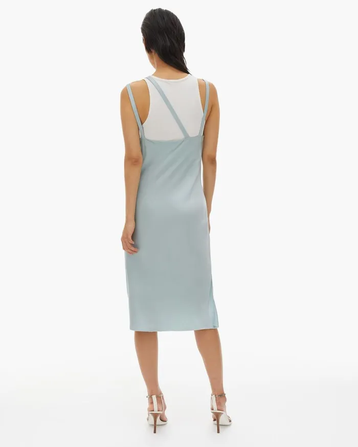 Women Velvet Double Strap Dress Foam Helmut Lang Dresses