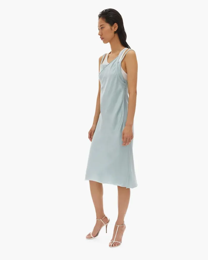 Women Velvet Double Strap Dress Foam Helmut Lang Dresses