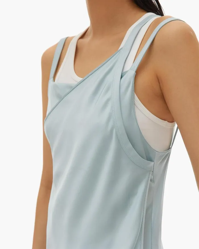 Women Velvet Double Strap Dress Foam Helmut Lang Dresses