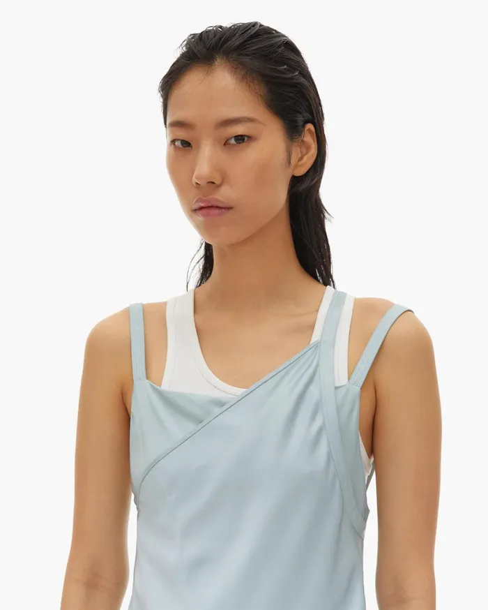 Women Velvet Double Strap Dress Foam Helmut Lang Dresses
