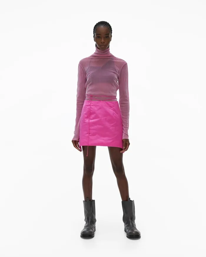 Women Velvet Tulle Top Grasse Rose Helmut Lang Tops