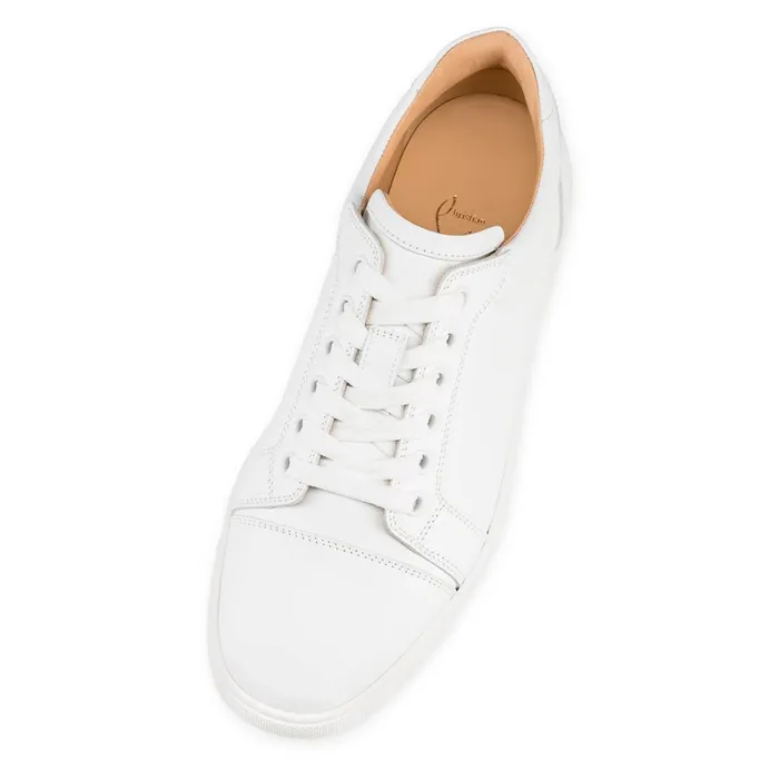 Women Vieira Sneakers 8211 Calf Leather 8211 Bianco Bianco Christian Louboutin Sneakers