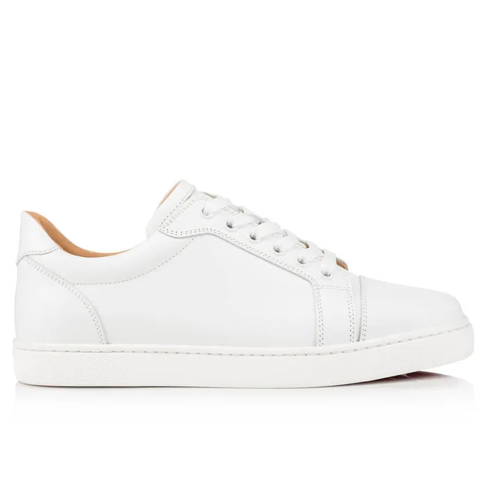 Women Vieira Sneakers 8211 Calf Leather 8211 Bianco Bianco Christian Louboutin Sneakers