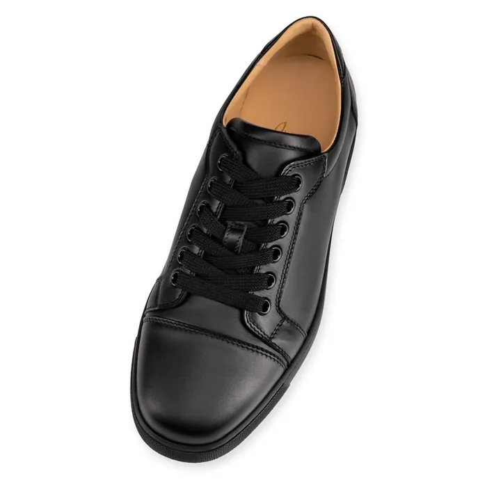 Women Vieira Sneakers 8211 Calf Leather 8211 Black Black Christian Louboutin Sneakers