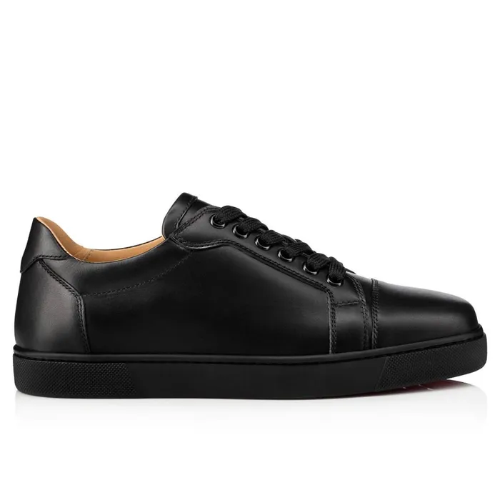 Women Vieira Sneakers 8211 Calf Leather 8211 Black Black Christian Louboutin Sneakers
