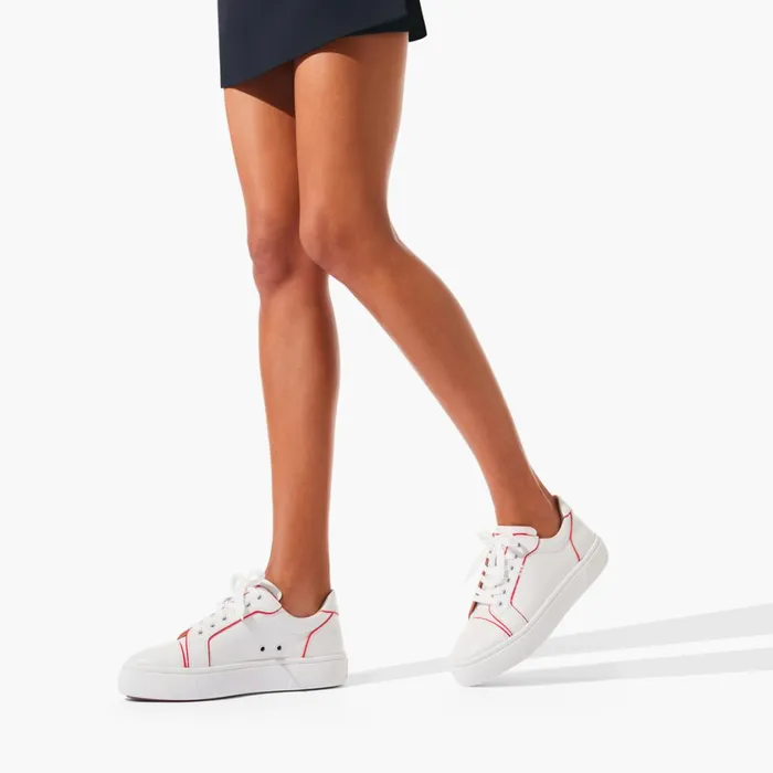 Women Vieirissima Sneakers 8211 Patent Calf 8211 Bianco White Christian Louboutin Sneakers