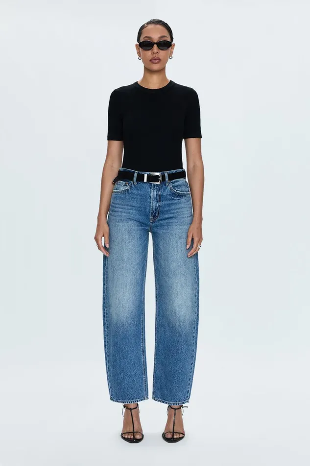 Women Wes High Rise Barrel Jean 8211 Spectacle Pistola Denim Denim