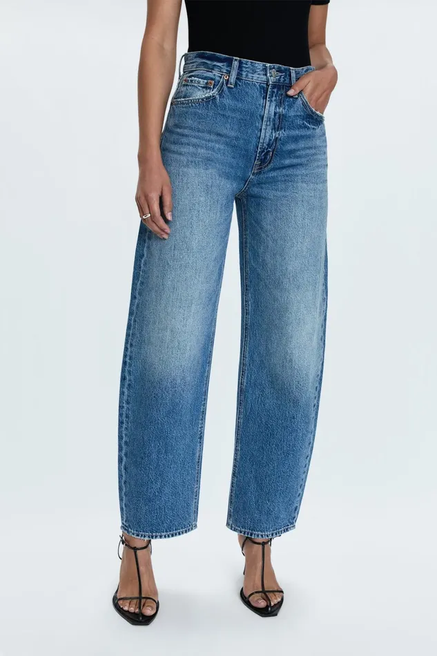 Women Wes High Rise Barrel Jean 8211 Spectacle Pistola Denim Denim