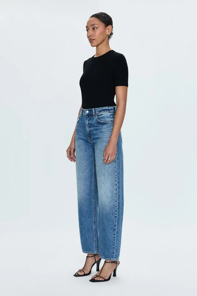 Women Wes High Rise Barrel Jean 8211 Spectacle Pistola Denim Denim