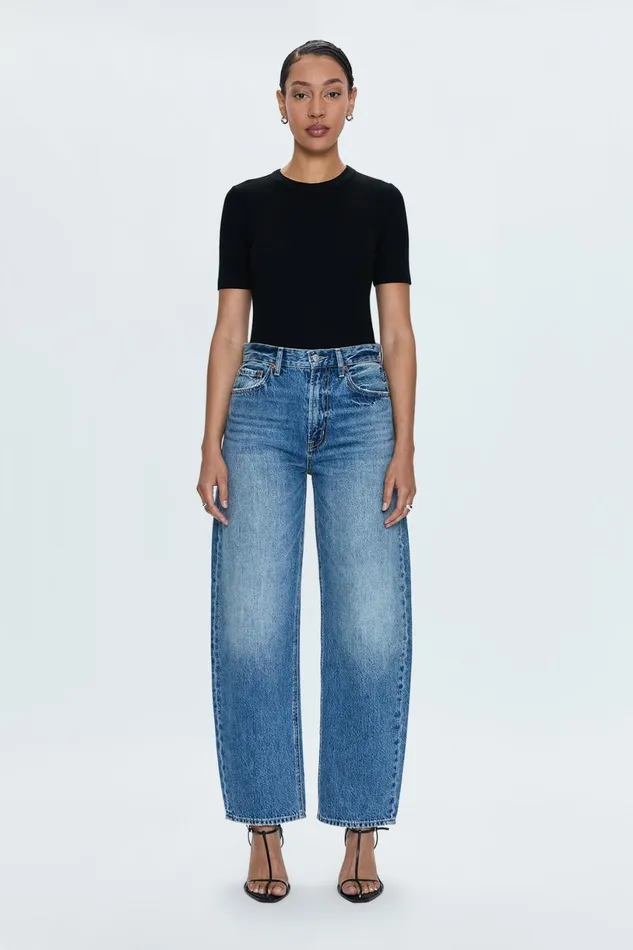Women Wes High Rise Barrel Jean 8211 Spectacle Pistola Denim Denim