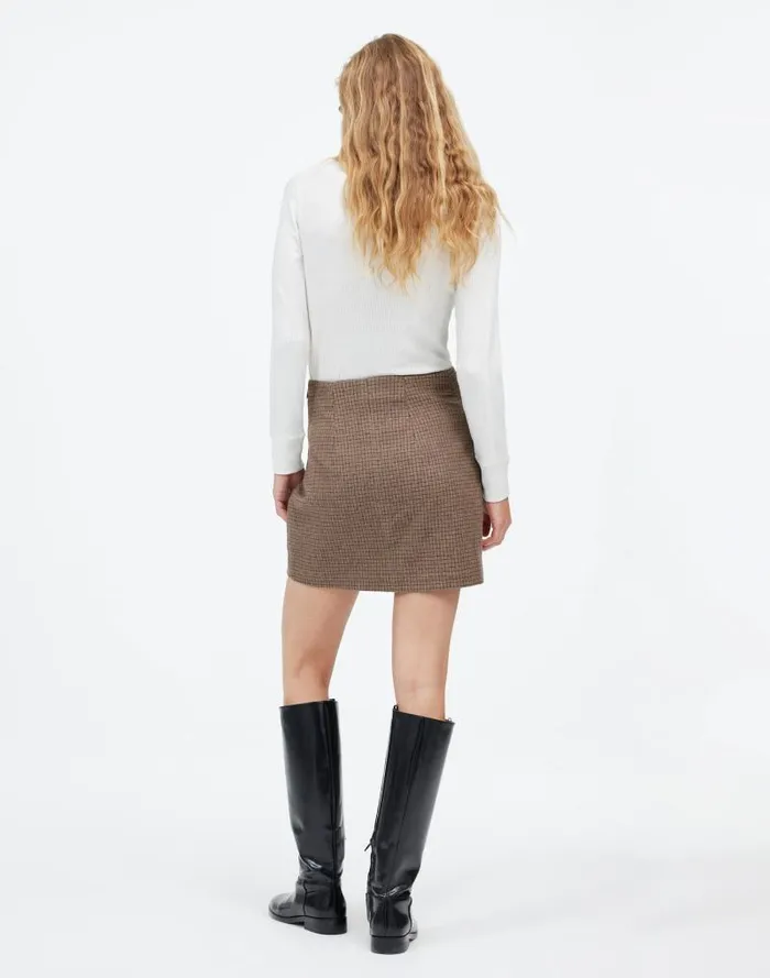 Women WoolBlend Mini Skirt In Check Parton Check Madewell Skirts