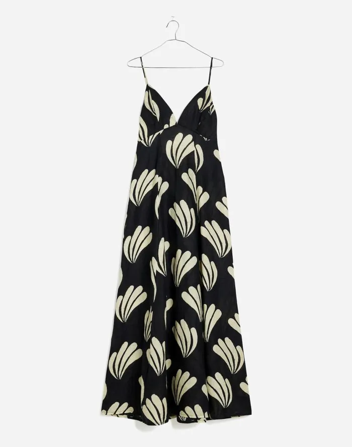 Women Zulu and Zephyr Palm Linen Dress Palm Madewell Swim