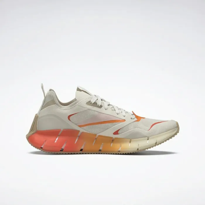 Zig Womens Reebok Zig Kinetica Horizon Shoes Alabaster Utility Beige Carotene