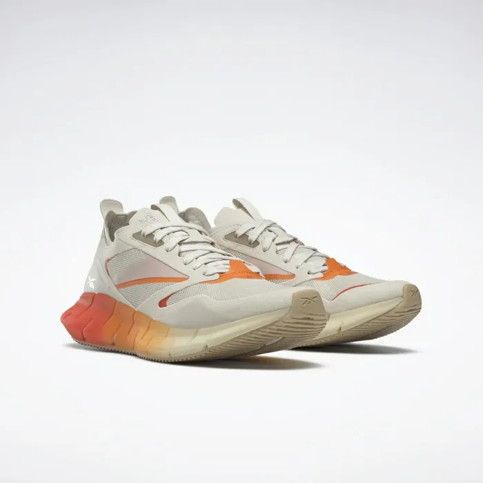 Zig Womens Reebok Zig Kinetica Horizon Shoes Alabaster Utility Beige Carotene